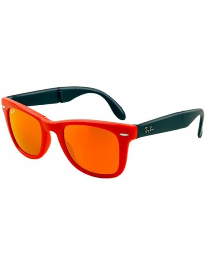 RAY BAN RB4105 FOLDING WAYFARER 601969 54 ORANGE MIRROR