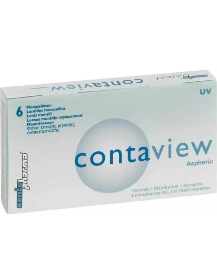 CONTAVIEW ASPHERIC 6 Μηνιαίοι Φακοί Επαφής Υδρογέλης