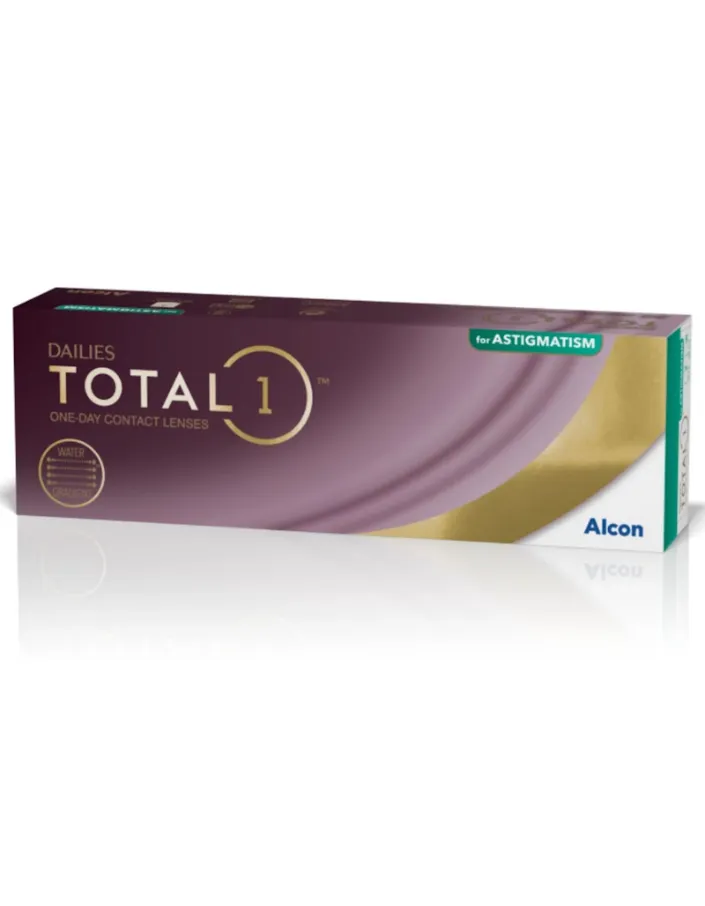 TOTAL 1 ALCON DAILIES 30 Ημερήσιοι Αστιγματικοί Φακοί Επαφής Σιλικόνης Υδρογέλης